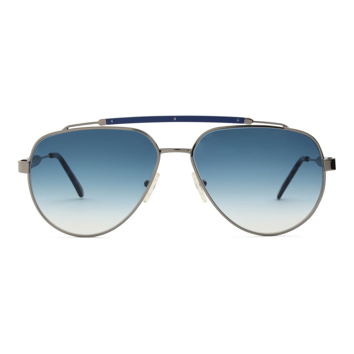 Gunmetal / Blue Tortoise - Blue Gradient Lens