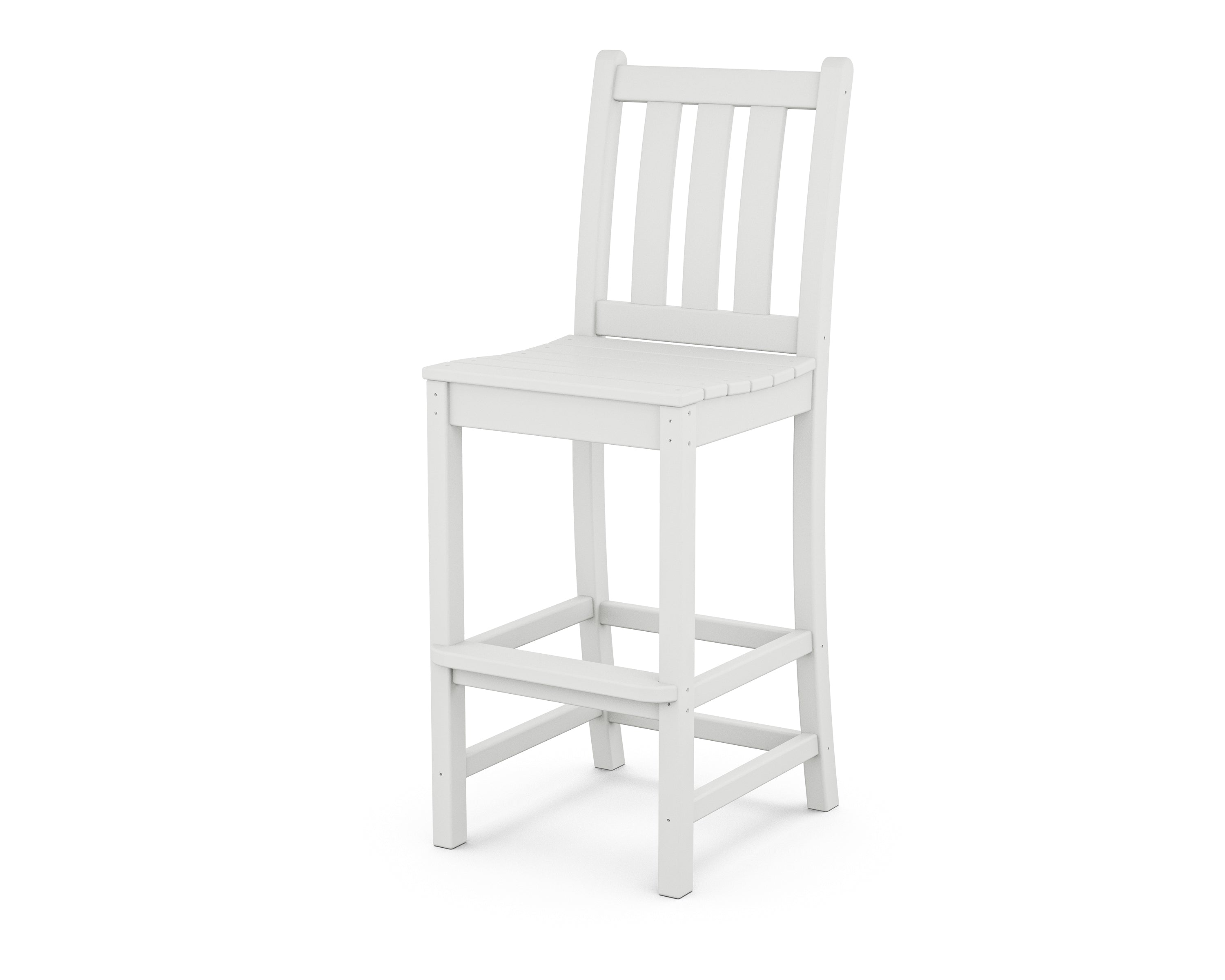 POLYWOOD Traditional Garden Bar Side Chair - Outdoor Patio Furniture, Weather-Resistant & Durable - Perfect for Backyard, Poolside, and Restaurant Use