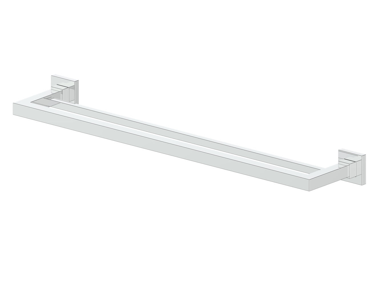 ZLINE Bliss Double Towel Rail in Chrome - Premium Bathroom Towel Holder for Modern Homes - Perfect for Bathrooms, Spas, and Luxury Vanities (BLS TRD CH)