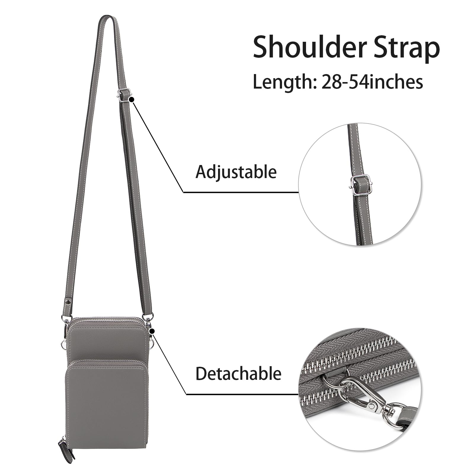 Pearl Angeli RFID Blocking Small Crossbody Bag for Women - Mini Phone Wallet Purse with Adjustable Shoulder Strap | Perfect for Travel, Shopping & Everyday Use