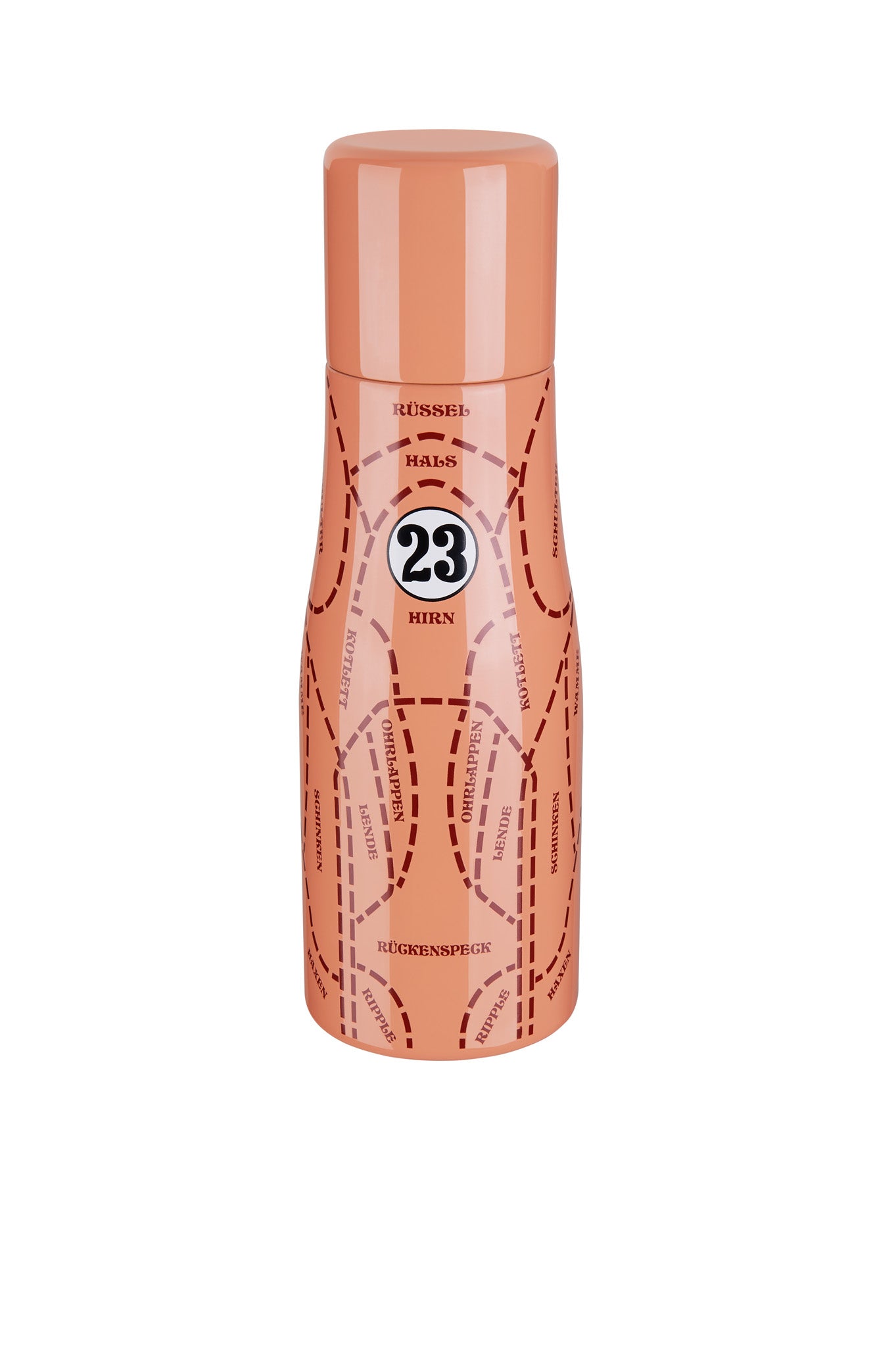 Porsche Thermos Insulated Bottle - 17oz Stainless Steel Vacuum Flask with Leak-Proof Lid | Pink Pig Design | Perfect for Coffee, Tea & Hot/Cold Beverages at Work, Gym or Outdoor Adventures