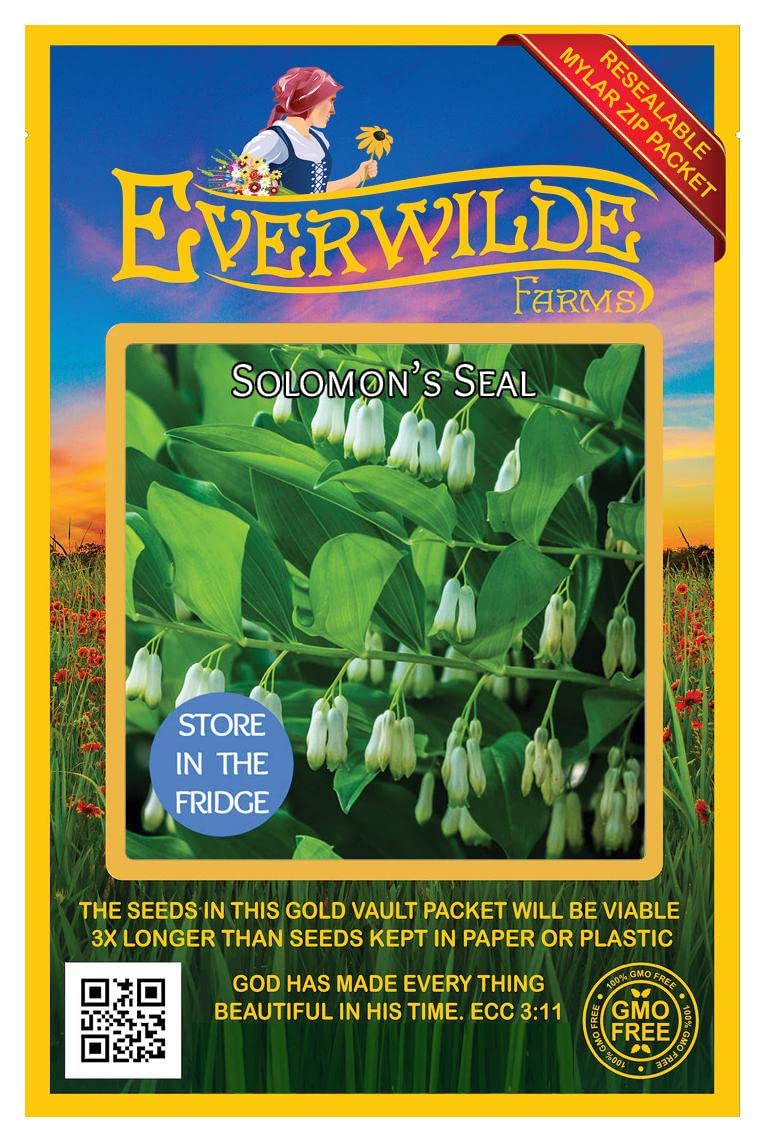 Everwilde Farms - 20 Solomon's Seal Native Wildflower Seeds - Gold Vault Jumbo Seed Packet for Shade Gardens & Woodland Landscaping