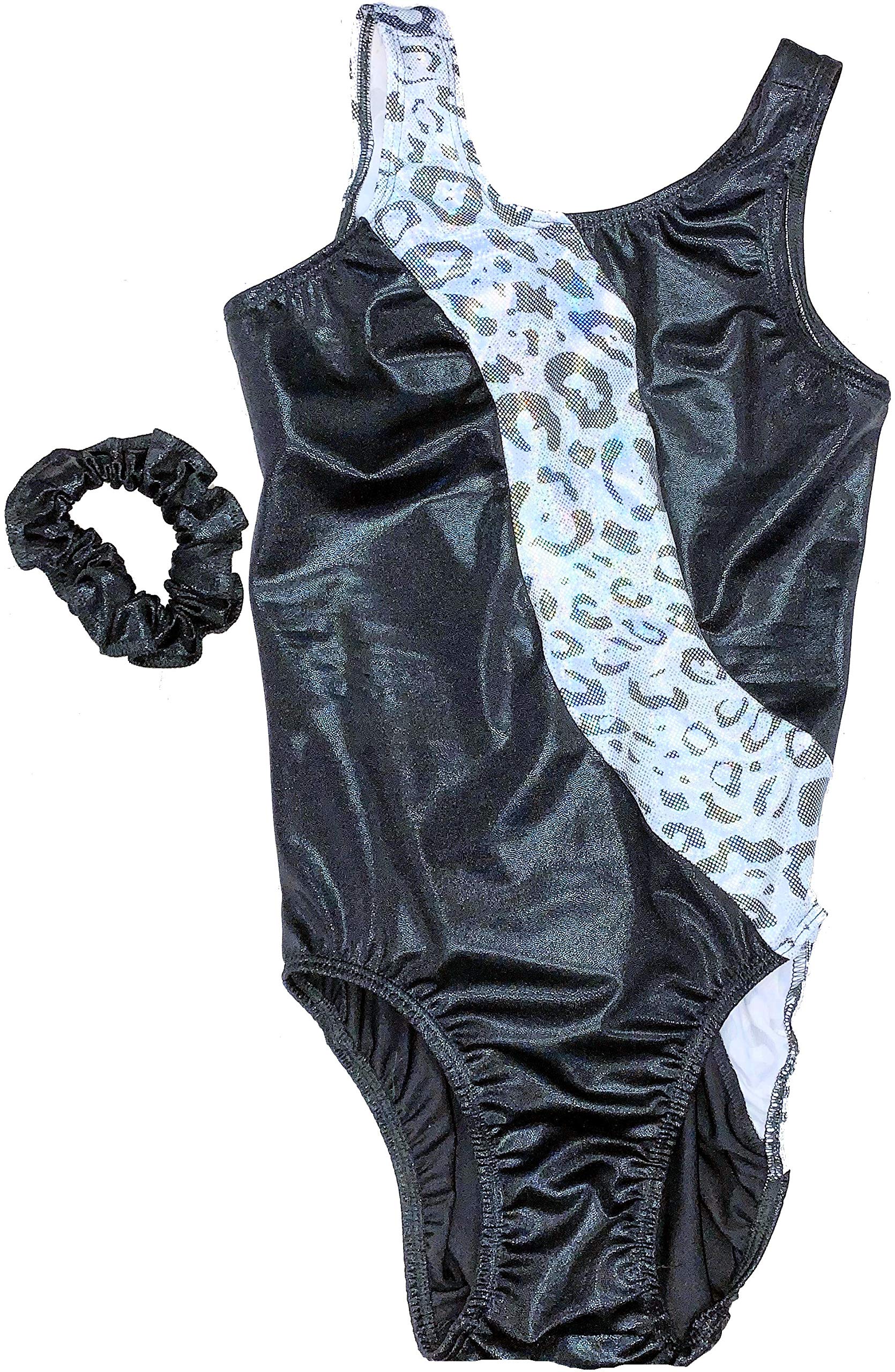 Sparkling Cheetah Print Gymnastic Leotard for Girls & Women - Stretchy Activewear for Dance, Cheerleading & Gymnastics Practice