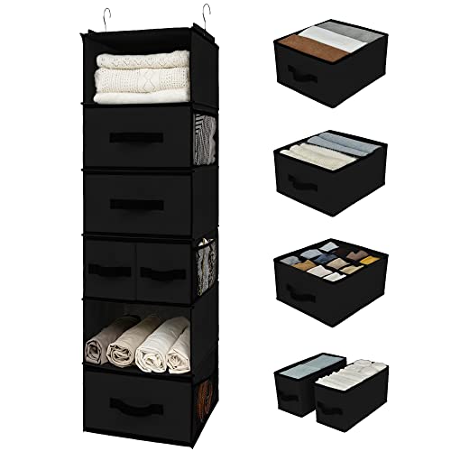 6 Tier-5 Drawers-black