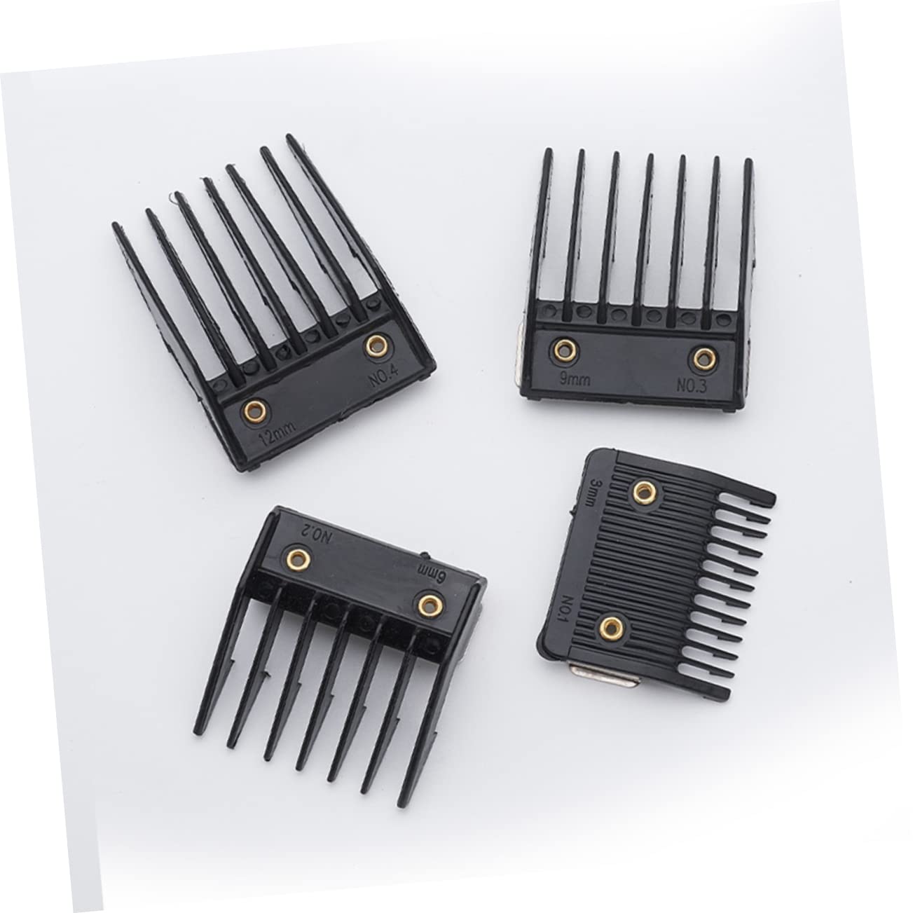 FRCOLOR 8PCS Professional Barber Comb Set - Hair Clipper Guide Attachments for Beard Trimming, Taper Fade, Ear Line & Styling | Detachable Clipper Guards for Men's Grooming & Hairdressing Tools Replacement | Perfect for Home Haircuts & Salon Styling