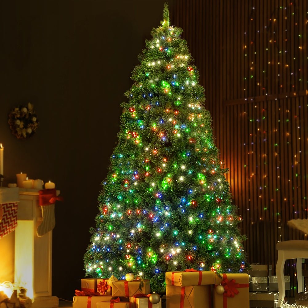 1.8m Christmas Tree with RGB Remote Control LED Lights - 890 Tips for Holiday Party Decorations | Perfect for Indoor & Outdoor Christmas Decor, Home, Office, and Festive Celebrations