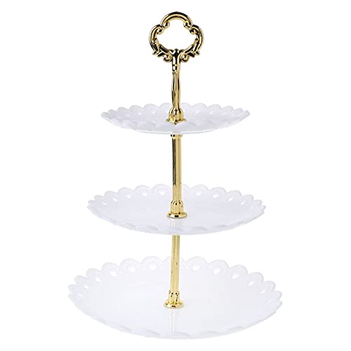 3-Tier Cake Stand for Wedding, Birthday Party & Afternoon Tea - Elegant Dessert Display Tower for Cupcakes, Fruits & Snacks (Color B) - Perfect for Home Decor, Bridal Showers & Special Events