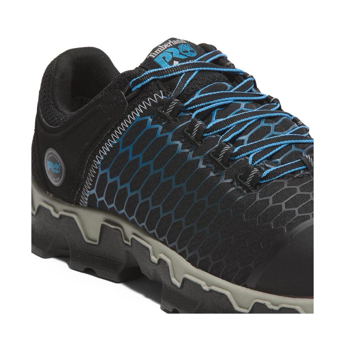 **Powertrain Sport Men's Alloy Toe Work Shoes - Lightweight Safety Shoes for Construction, Warehouse & Industrial Work - Slip-Resistant & Comfortable Blue Work Boots**