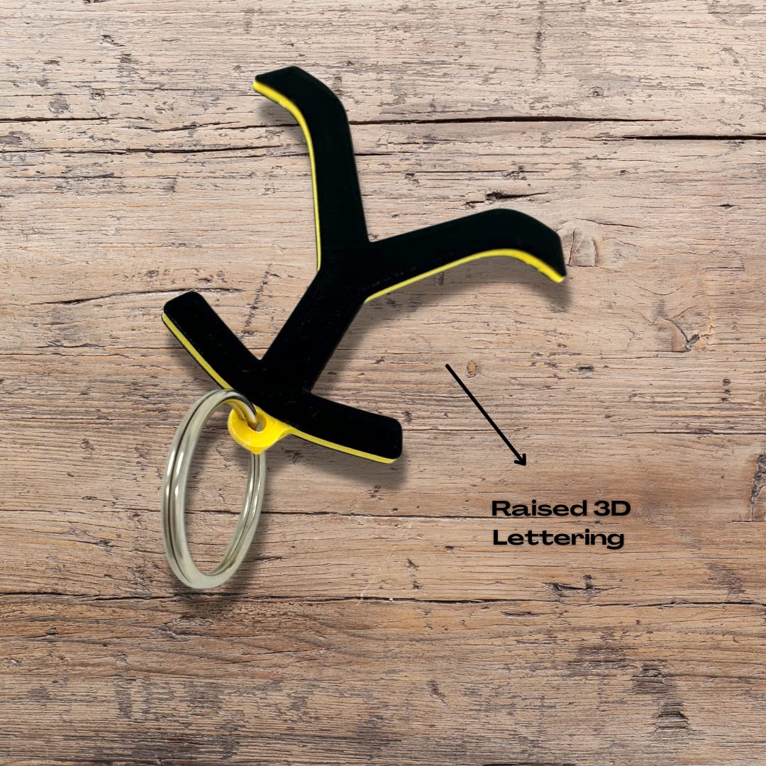 Yellowstone TV Show Keychain - Decorative Black 'Y' Brand Keyring with Yellow Accents - Perfect Gift for Yellowstone Fans - Made in USA - Great for Keys, Backpacks & Fan Collections