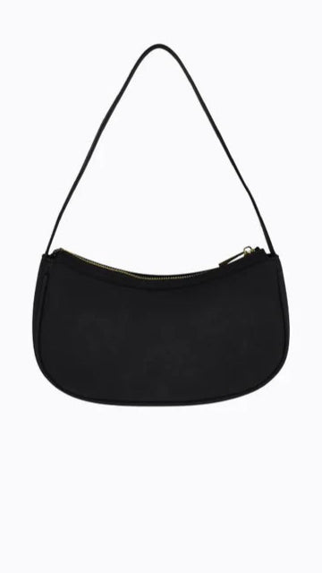 Dixiee Black Suede Shoulder Bag for Women - Stylish Crossbody Purse with Adjustable Strap, Perfect for Work, Travel & Everyday Use