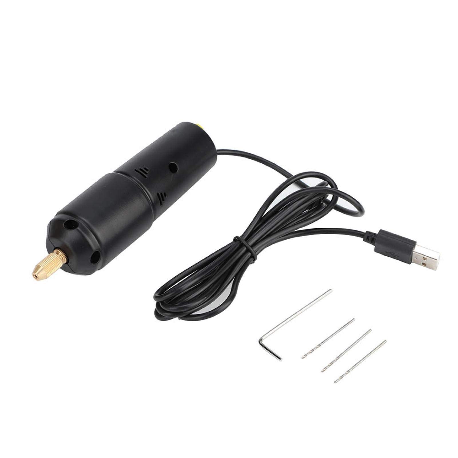 Mini USB Electric Hand Drill - 5V Portable Micro Drill with 3pc Bits for Jewelry Making, DIY Crafts, Watch & Phone Repair - Perfect for Hobbyists & Small Projects