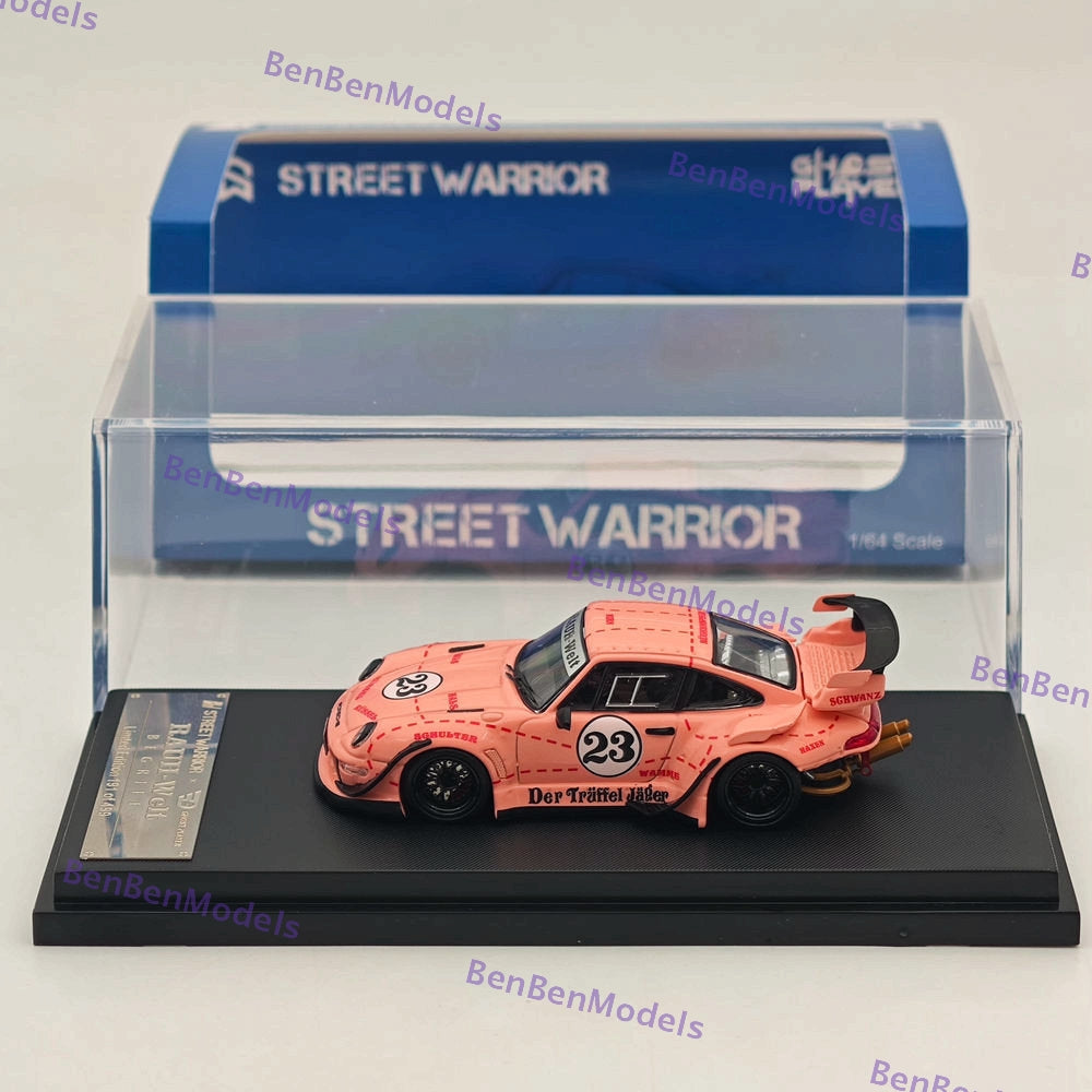 1:64 Scale SW 911 RWB 993 #23 Pink Racing Sports Diecast Model Car - Limited Edition Collectible for Display, Racing Enthusiasts & Car Lovers