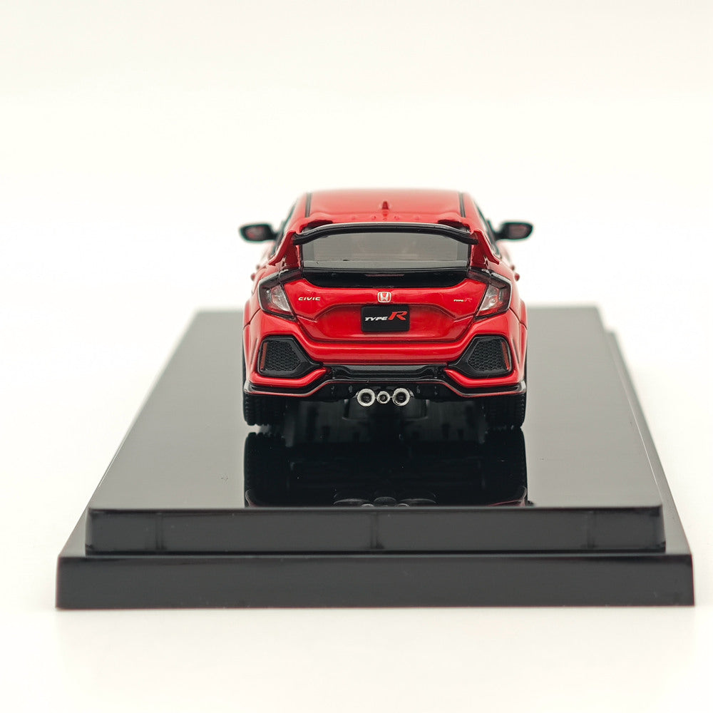 1/64 Scale Honda Civic Type R FK8 2017 Diecast Model Car with Detailed Engine Display - Collectible Miniature for Car Enthusiasts & Perfect Gift for Racing Fans