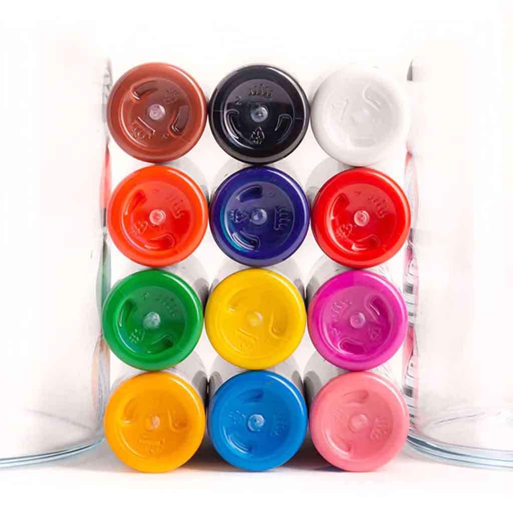 12 Color Set, 1 oz. Solid Ink for Calligraphy, Drawing, and DIY Crafts | Premium Quality Artist Ink for Professional & Hobby Use
