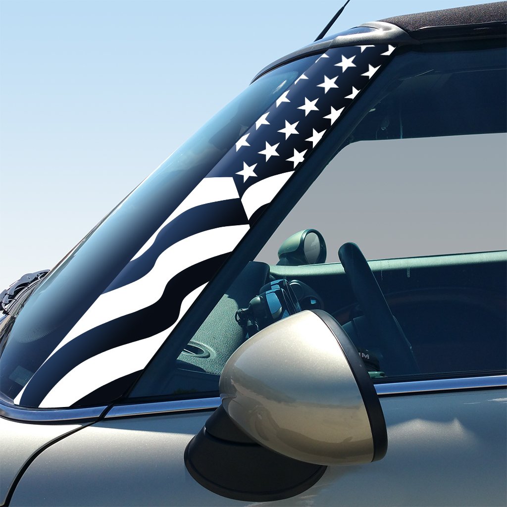Patriotic US Flag Vinyl Decals for Mini Cooper R55 R56 R57 (Set of 2) - Durable Waterproof Car Stickers - Choose Colors - Perfect for Mini Cooper Sides & Windows - Show Your American Pride While Driving