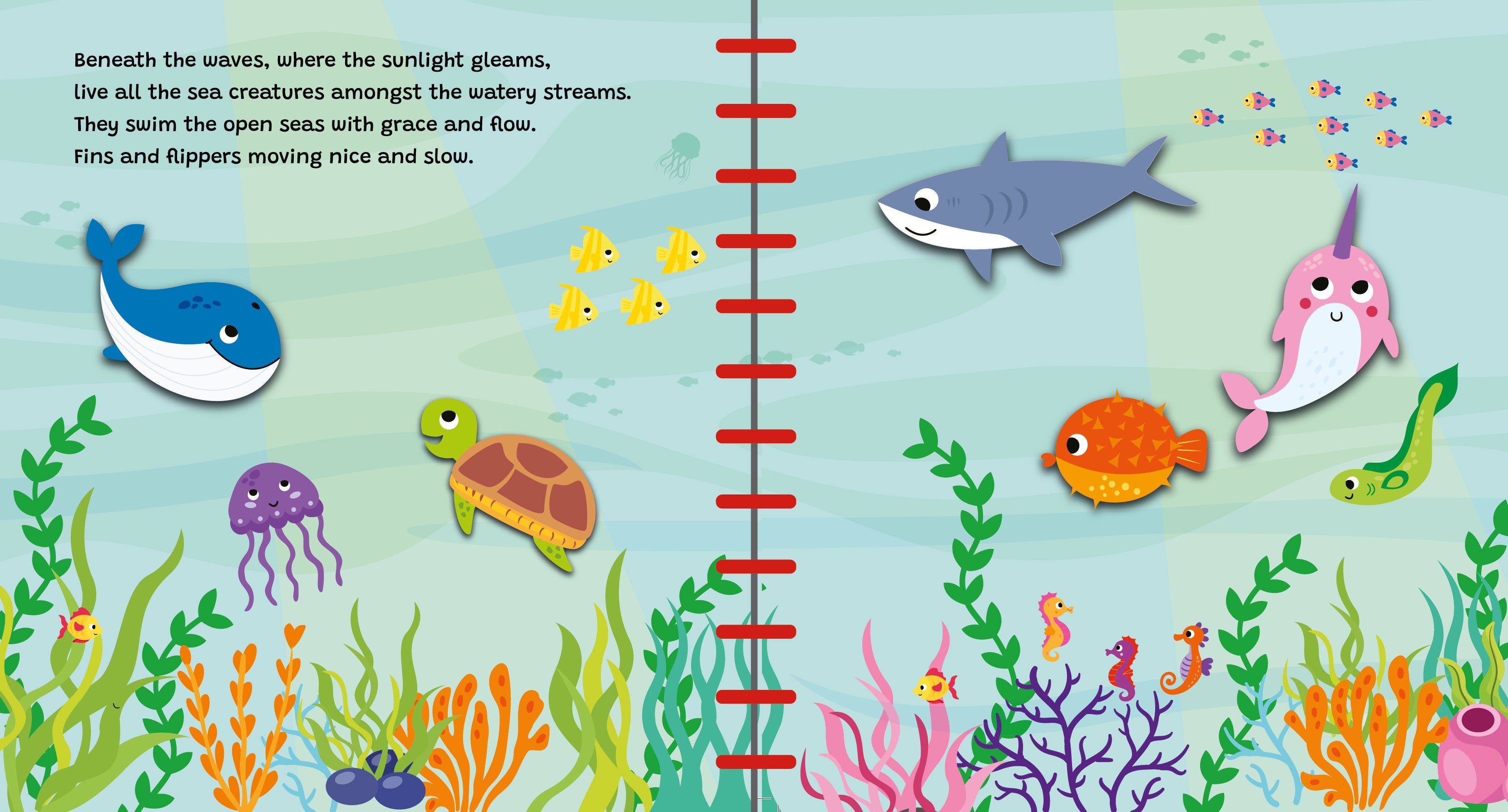 Under the Sea Reusable Silicone Sticker Book for Kids - Ocean Animal Stickers for Water Bottles, Laptops & Scrapbooking - Fun Educational Activity for Toddlers & Preschoolers