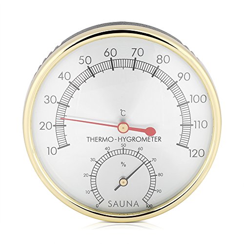2 in 1 Sauna Hygrothermograph Thermometer Hygrometer - Digital Temperature & Humidity Monitor for Sauna Rooms, Homes, Offices, Schools & Warehouses - Perfect for Spa, Wellness Centers and Indoor Climate Control