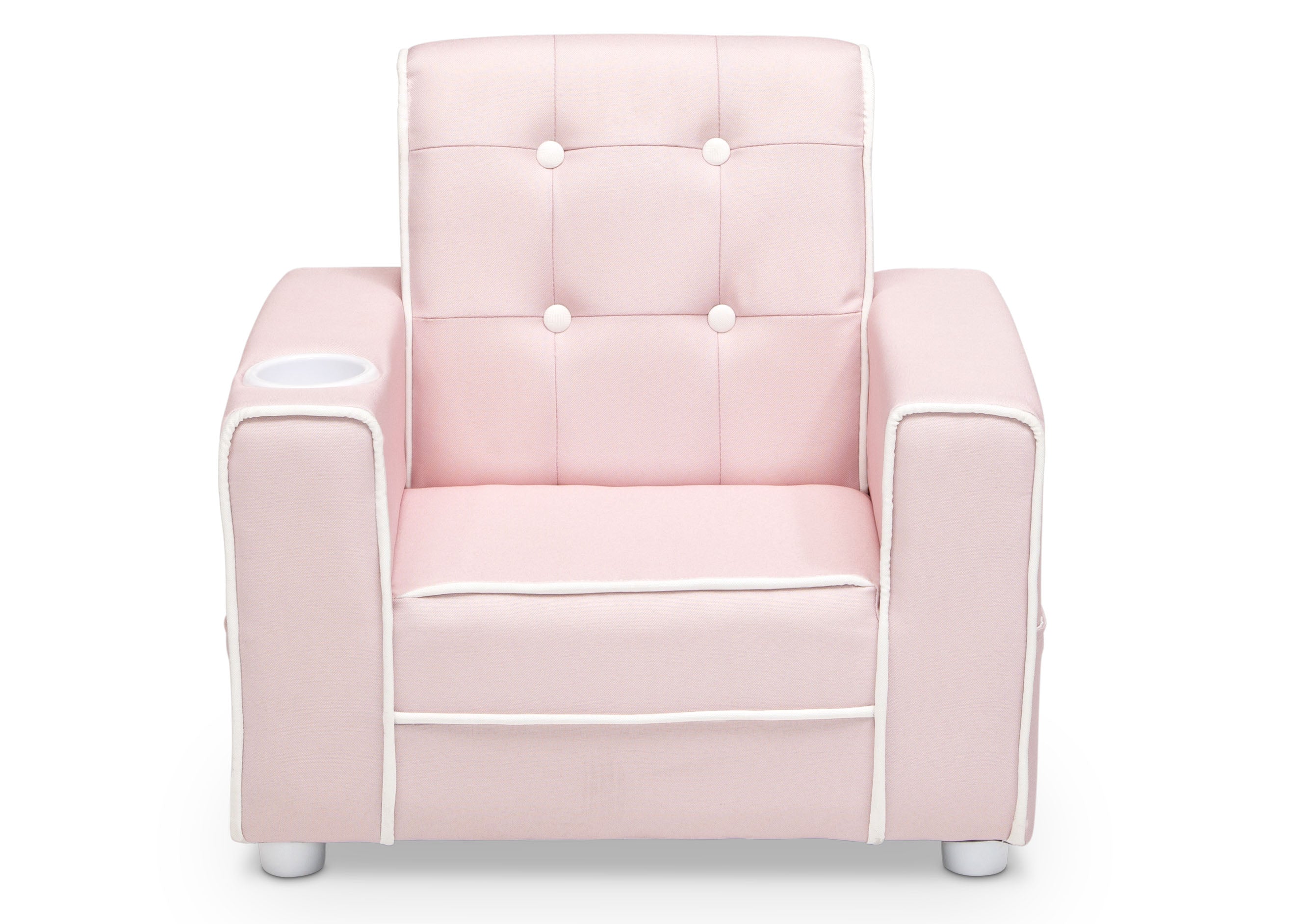 Chelsea Kids Upholstered Chair with Cup Holder - Comfortable Children's Armchair for Reading, Gaming & Relaxing - Perfect for Bedroom, Playroom or Nursery