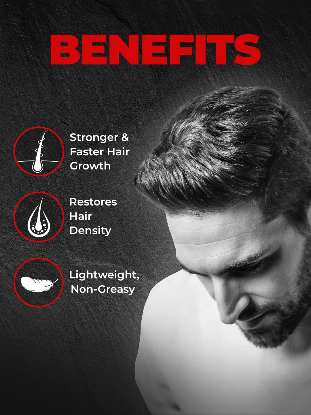 BEARDO Hair Growth Cream for Men - 75g | Redensyl & Biotin Enriched | Daily Nourishing & Moisturizing Treatment | Non-Sticky Formula with Onion Oil | Promotes Thicker, Healthier Hair | Perfect for Daily Use & Scalp Care