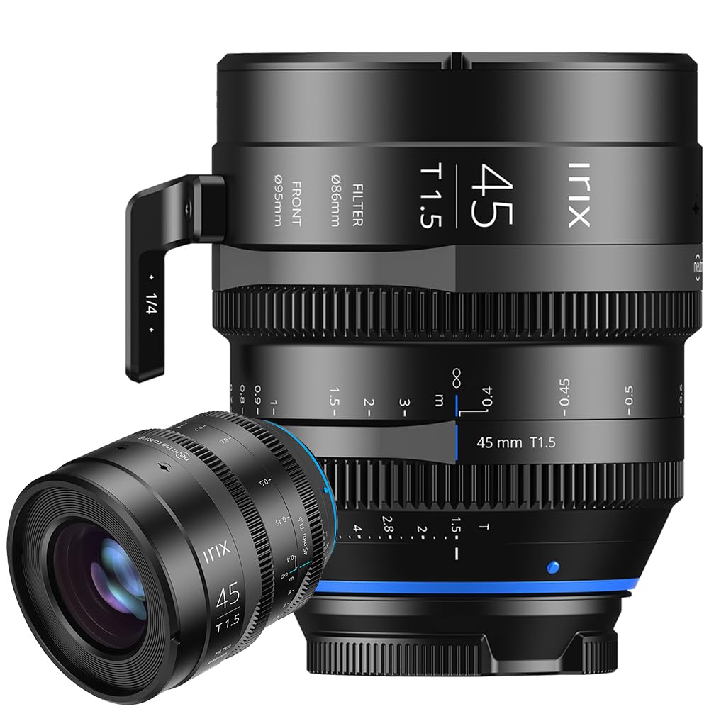 Irix Cine 45mm T1.5 Full Frame Cinema Lens for Leica L-Mount Cameras | Military-Grade Weatherproof for Humidity & Freezing Rain | Magnetic Filter Compatible | Precise Distance Scale in Feet | Perfect for Filmmaking, Documentary & Outdoor Cinematography