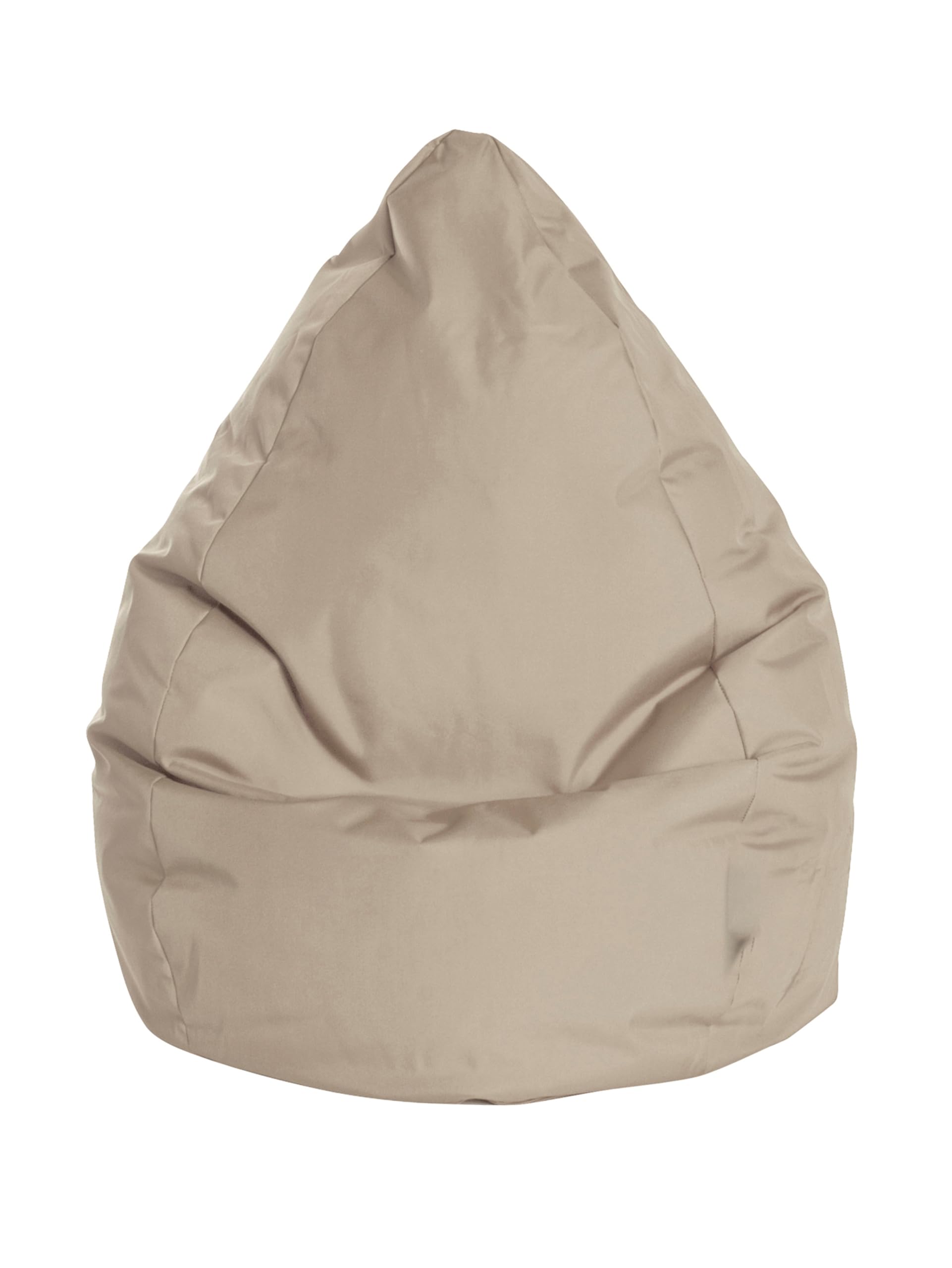 Brava Collection Contemporary Polyester Upholstered Plush Bean Bag Chair - Khaki Color, Soft & Comfortable Lounge Chair for Living Room, Bedroom, Dorm or Game Room - Perfect for Relaxing, Reading & Gaming