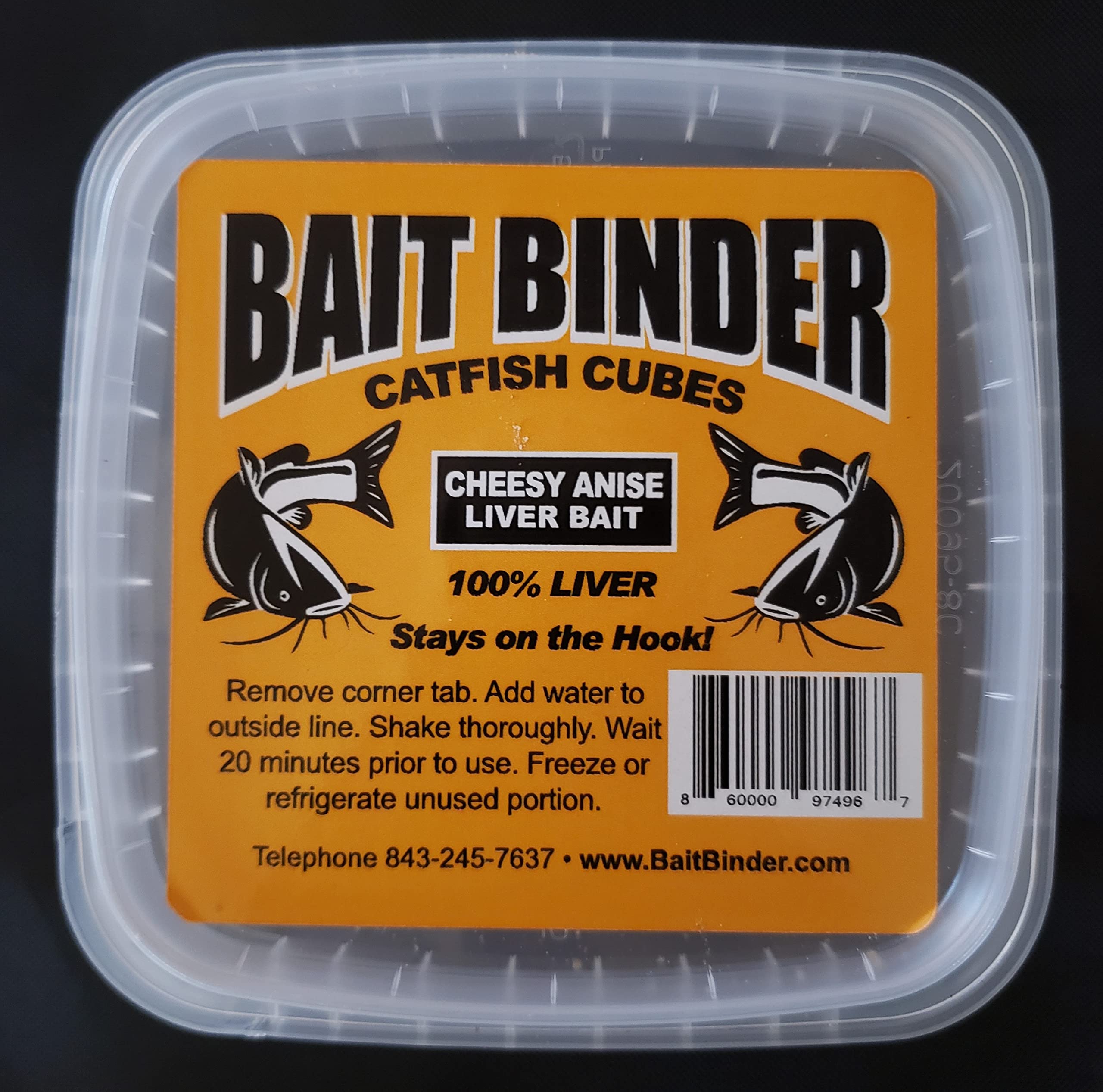 Bait Binder® Catfish Cubes - Liver Flavor Catfish Bait with Cheesy Anise Scent - Perfect for Freshwater Fishing & Catfish Attractant