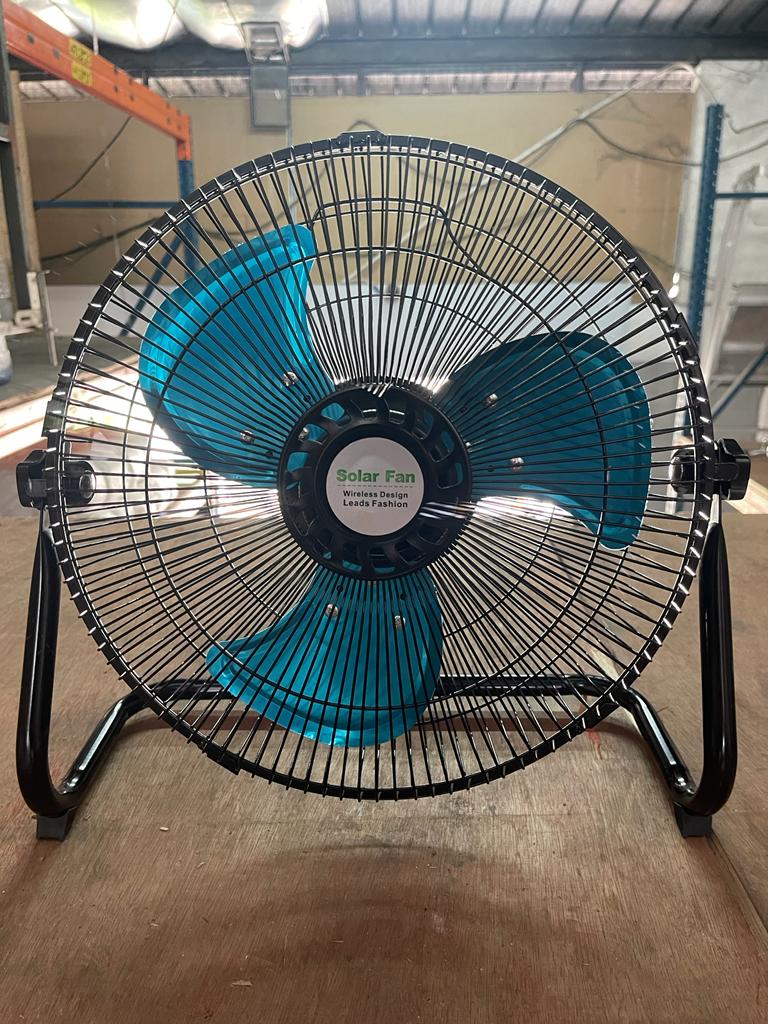 Aiko 12 Portable Wireless Solar Fan - Rechargeable Outdoor Fan with USB Charging | Perfect for Camping, Hiking, Beach, and Patio Use | Model FAN YM 12S
