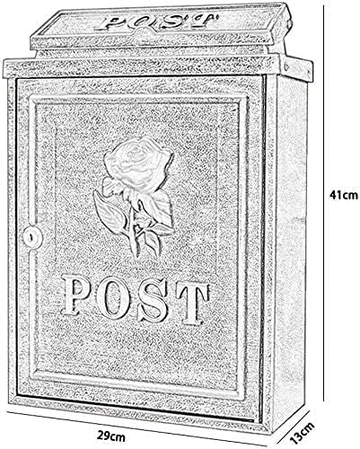 Wall Mounted European Style Cast Aluminum Letterbox - Rustproof Outdoor Mailbox for Villa, Garden & Home - Perfect for Secure Mail Delivery & Stylish Curb Appeal
