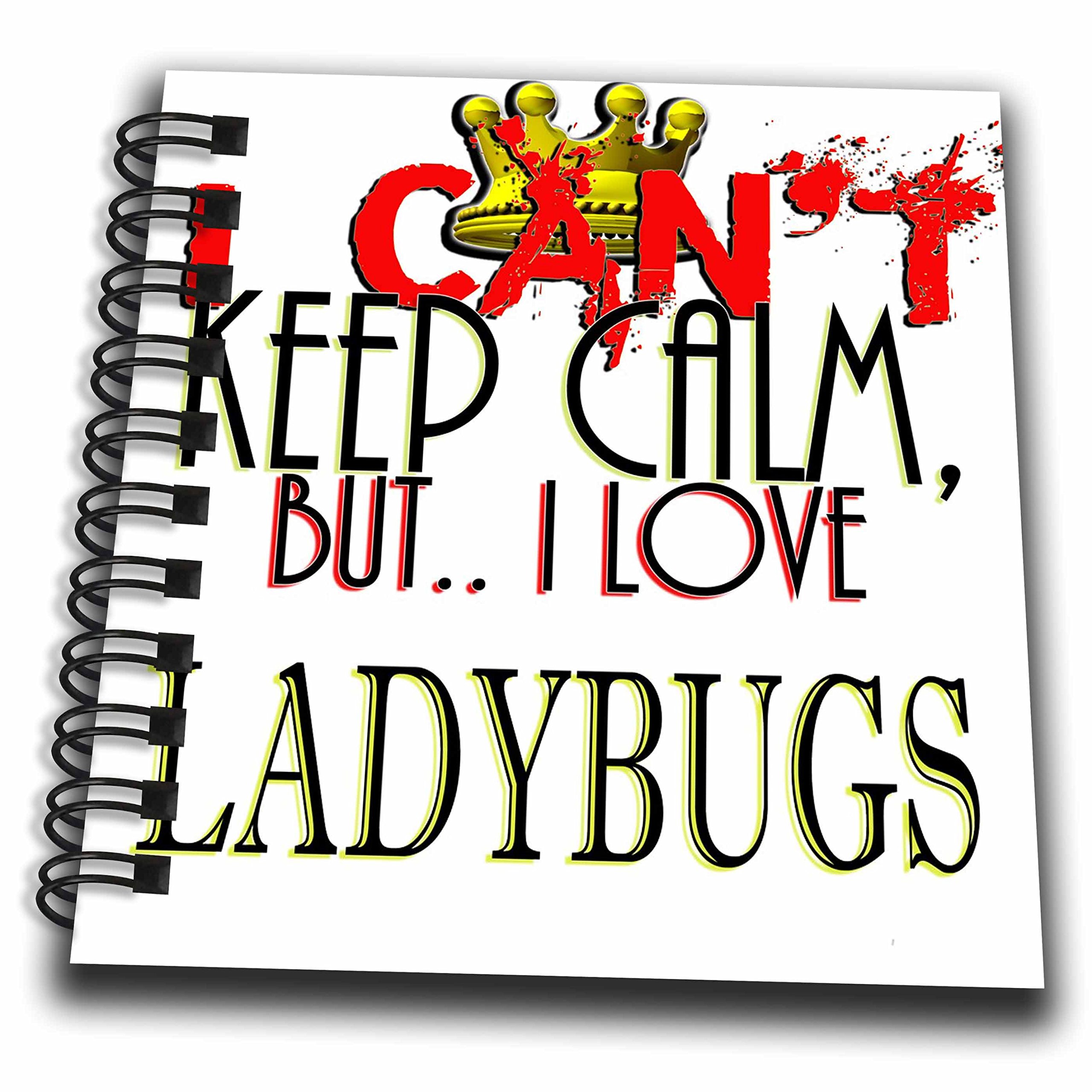 3D Rose 'I Can't Keep Calm' Ladybugs Design T-Shirt - Funny Cute Ladybug Graphic Tee for Women - Perfect for Casual Wear, Gifts & Bug Lovers
