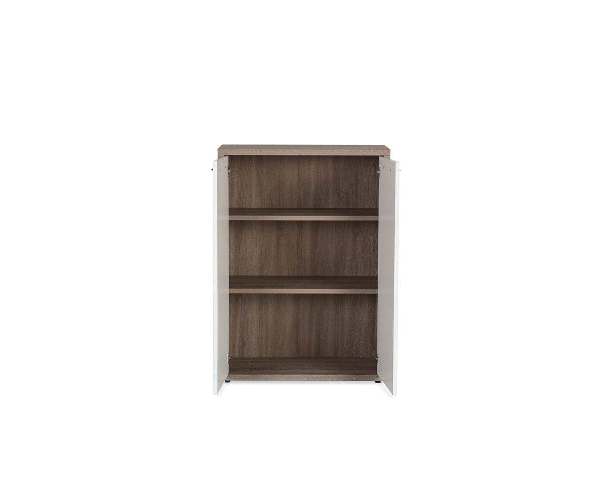 Gammel Low Bookcase with Doors - Stylish Storage for Books & Decor | Perfect for Living Room, Bedroom, or Home Office