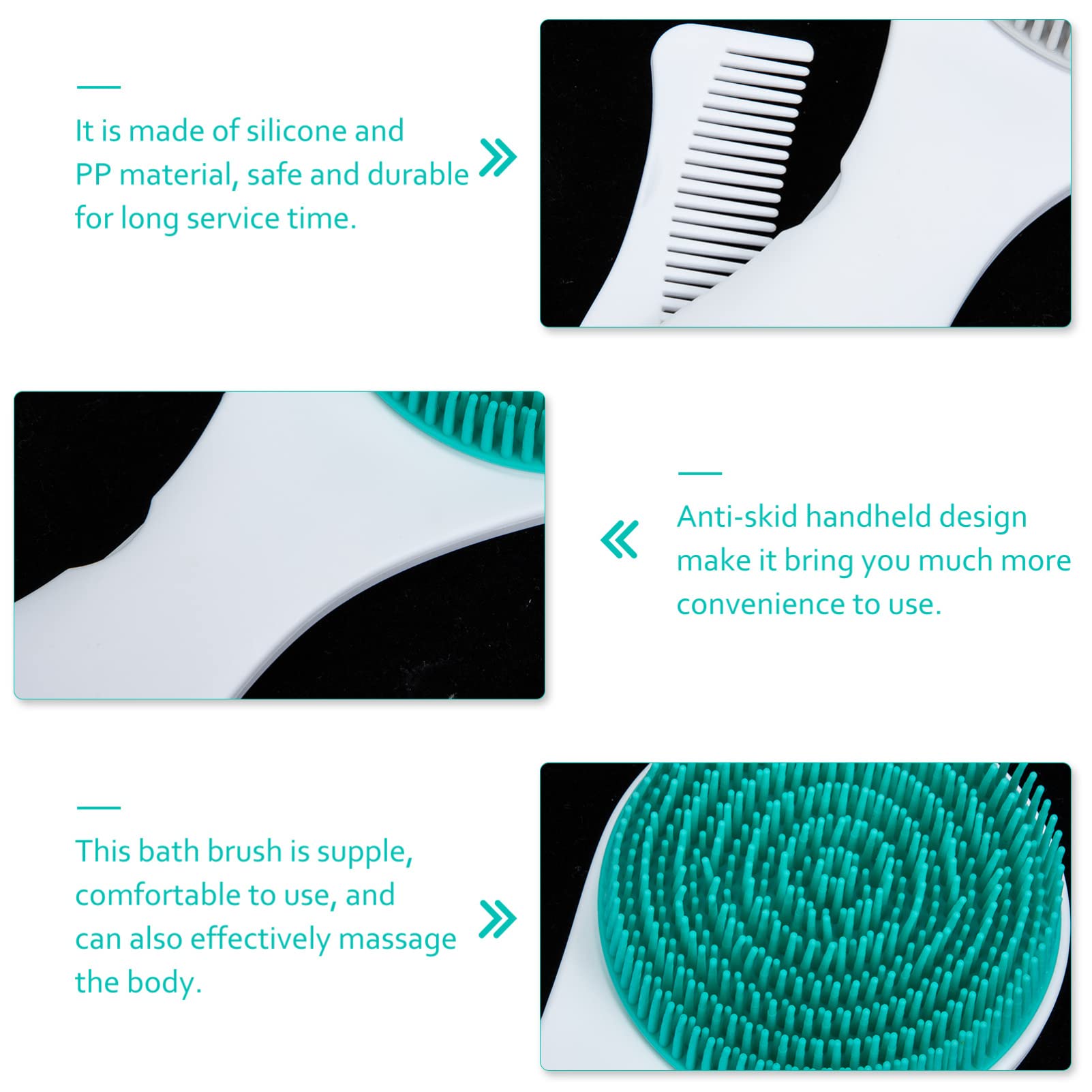 Baby Bath Brush - Silicone Shampoo Scrubber for Newborns & Kids - Gentle Exfoliator & Massage Brush for Bath Time