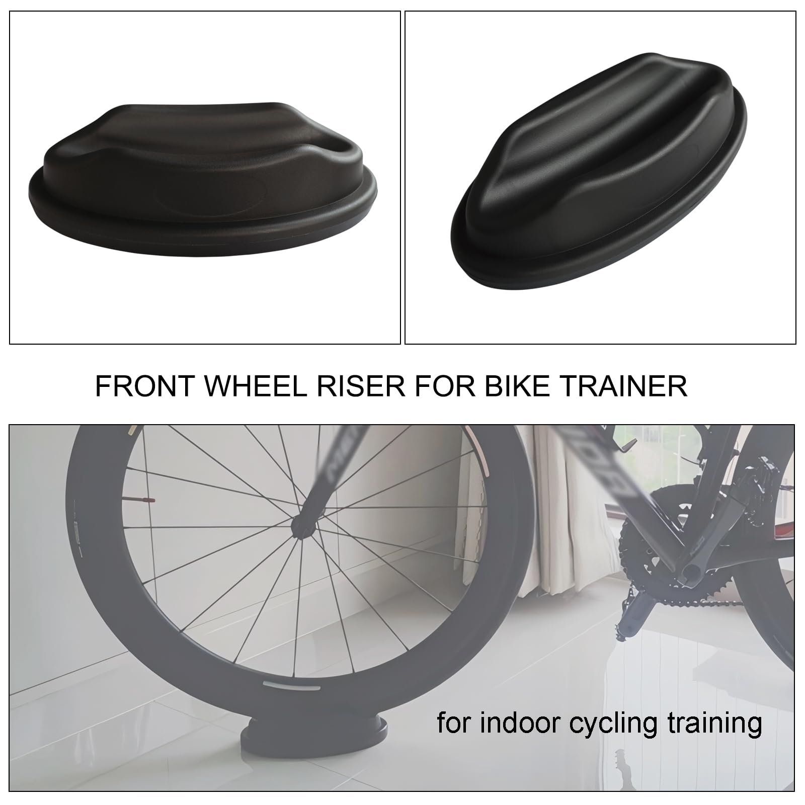 Premium Bike Trainer Front Wheel Block - Indoor Bicycle Training Wheel Riser Holder for Stability & Performance | Perfect for Home Gym, Spin Classes & Winter Cycling Workouts
