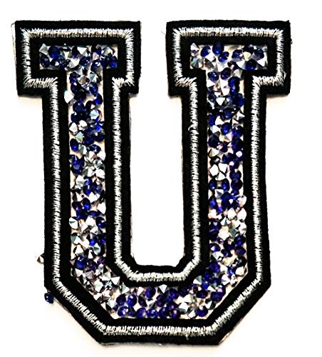 Blue Crystal Letter U