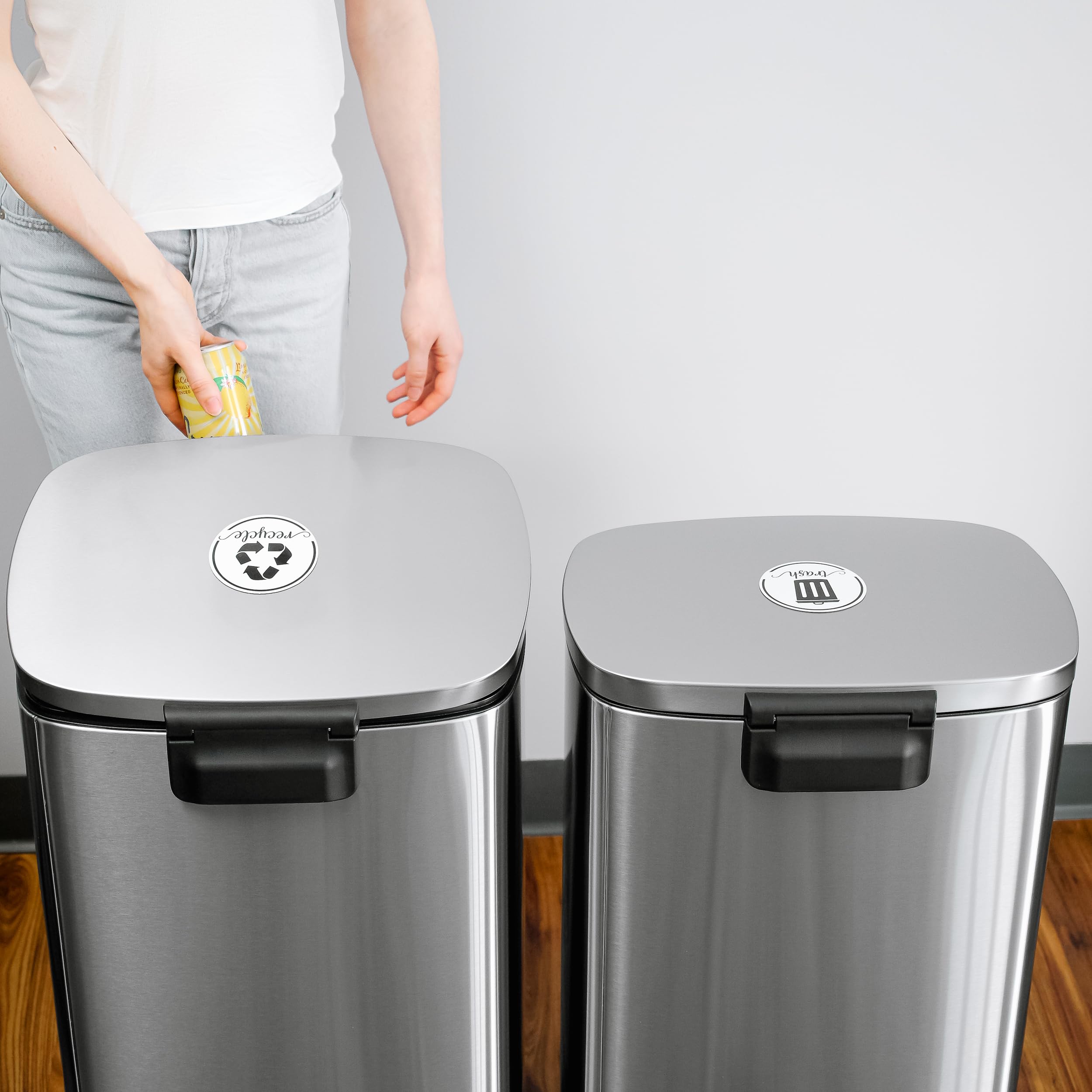 Eco-Friendly Recycling Stickers for Trash Cans - 3.5
