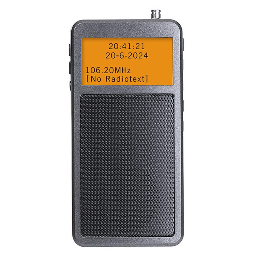 Frsoinor Portable Bluetooth Radio - Mini FM Stereo Wireless Speaker with Alarm Clock, Perfect for Elderly, Outdoor, Travel & Home Use