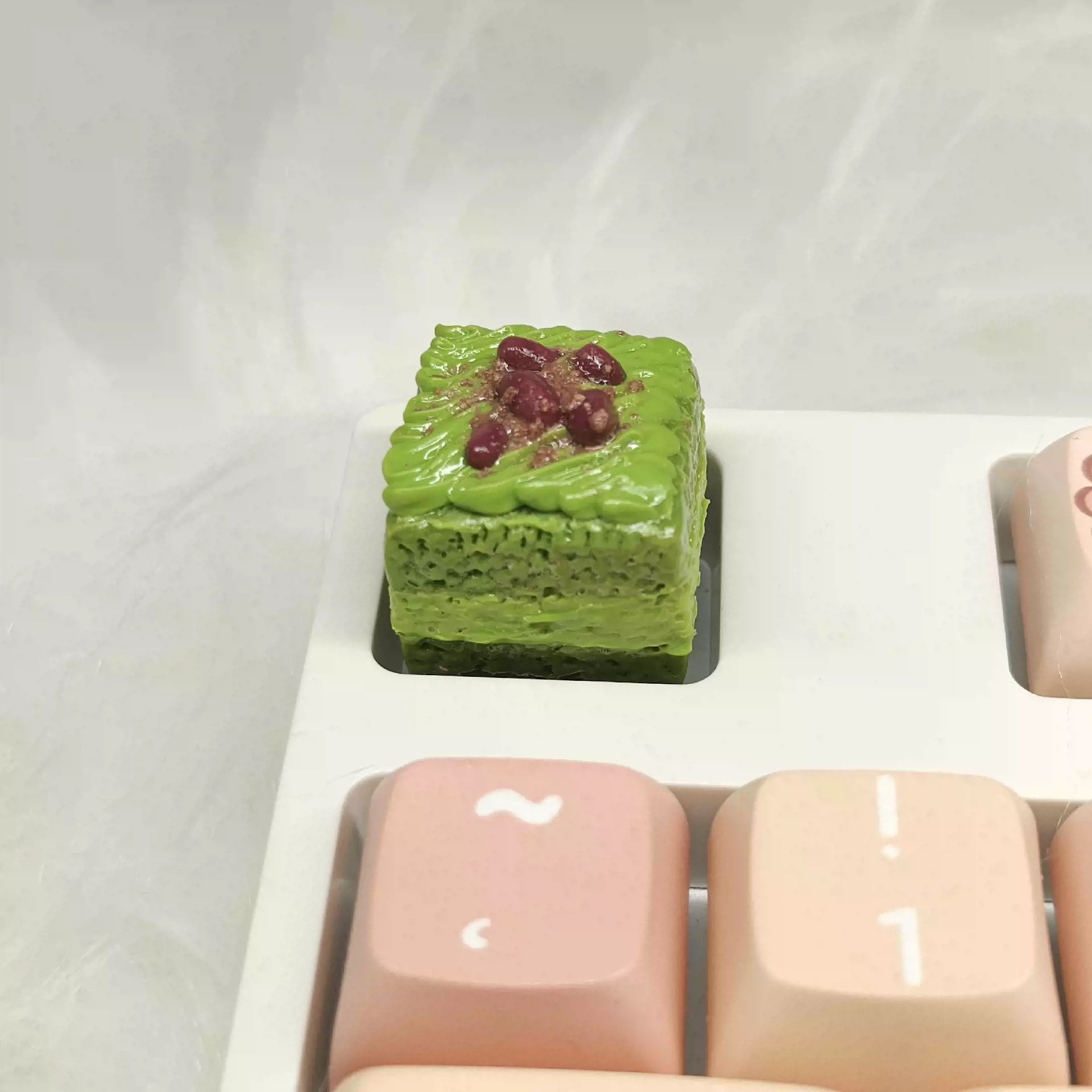 Handmade Resin Clay Food Collection Keycaps - Custom Stone Plastic Clay Artisan Keycaps for Mechanical Keyboards | Unique Keyboard Decor for Gaming & Office Use