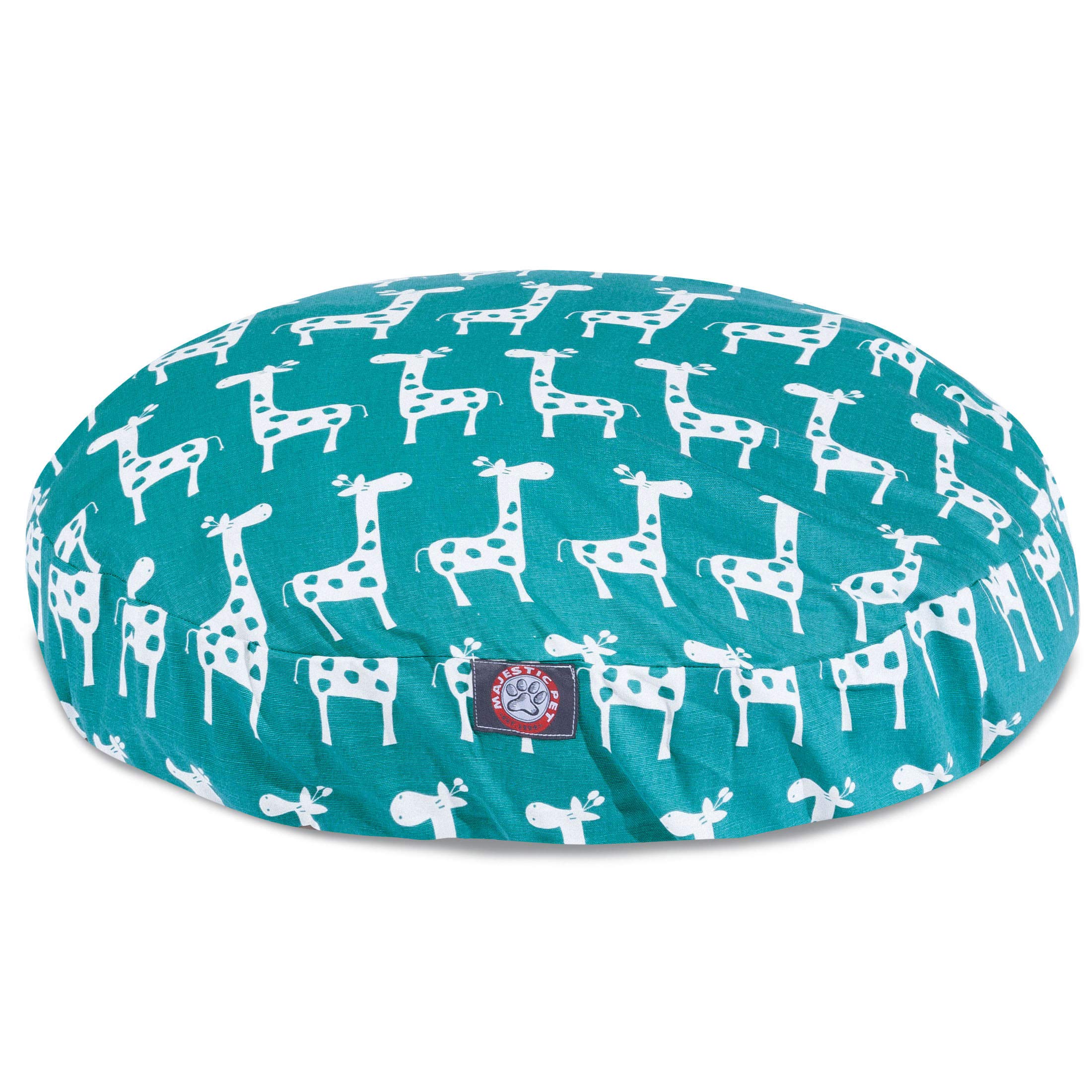 Majestic Pet Stretch Turquoise Large Round Dog Bed - Soft & Comfortable Orthopedic Support for Medium to Large Dogs - Perfect for Living Room, Bedroom, or Crate