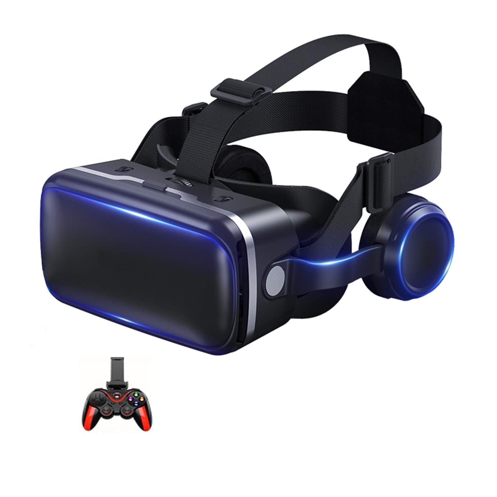 JYMENLING VR Headset - 3D Virtual Reality Goggles for Gaming & 360 Movies with Eye Protection | All-in-One Mobile VR Headset for Android & iOS | Perfect for Home Entertainment & Gaming Gifts (Black)