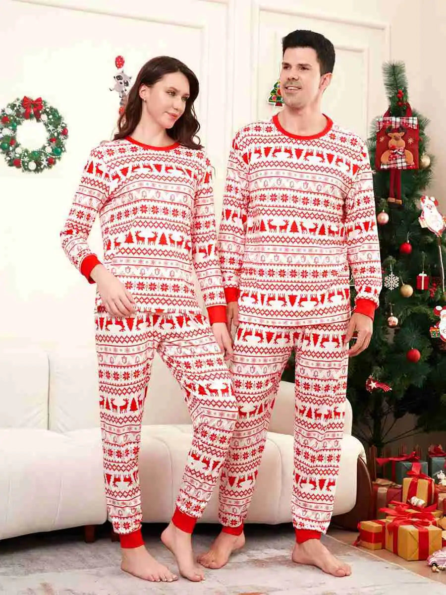 Reindeer Family Matching Christmas Pajamas Sets - Cozy Holiday Sleepwear for Women, Men & Kids | Perfect for Christmas Morning & Family Photos