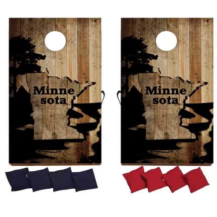 Minnesota Cornhole Game Set - Premium Cornhole Bags & Boards for Outdoor Toss Games - Perfect for Backyard BBQs, Tailgating & Family Gatherings