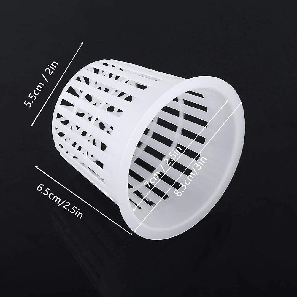 10pcs Hydroponic Planting Mesh Net Pots - White Slotted Grow Baskets for Indoor & Outdoor Gardening - Perfect for Hydroponics, Aquaponics, and Seed Starting