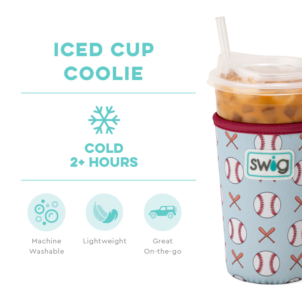 Home Run Medium Iced Cup Coolie - Insulated Beverage Sleeve for Cold Drinks - Perfect for Iced Coffee, Smoothies, and Summer Parties