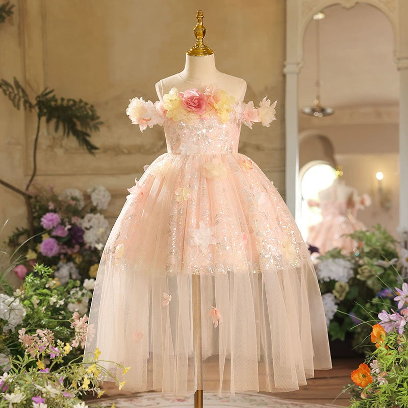 Adorable Princess Birthday Dress for Girls - Flower Girl Wedding Gown | Perfect for Birthday Parties, Weddings & Special Occasions