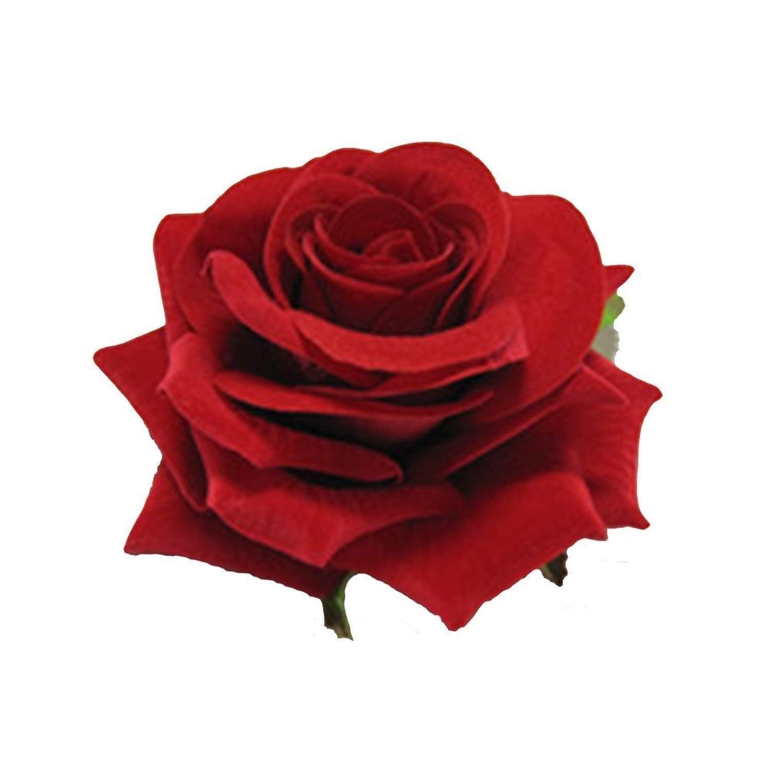 Red Artificial Rose Hair Clips for Women - 2 Pack | Elegant Floral Hair Accessories for Weddings, Parties & Everyday Style