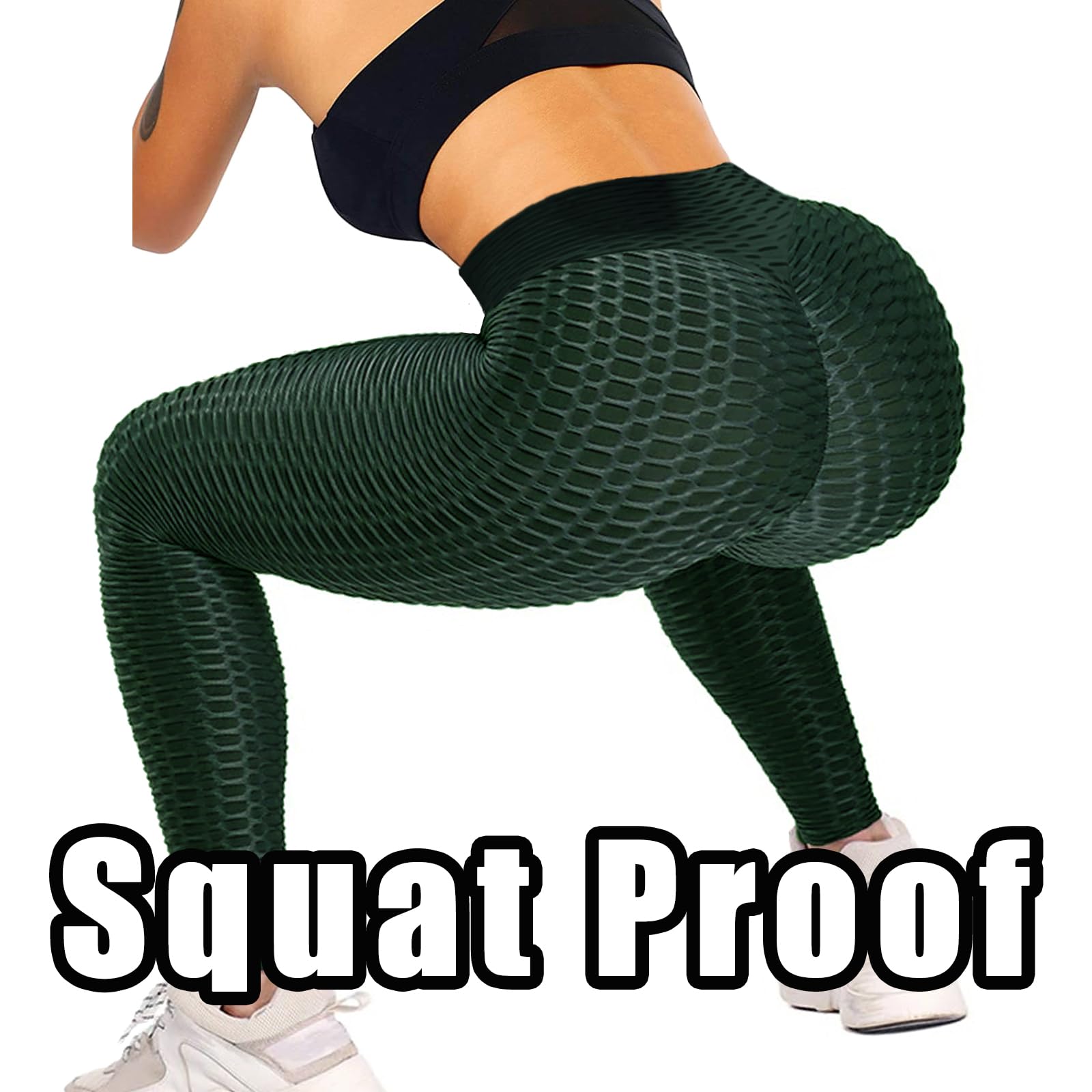 JGS1996 High Waist Yoga Pants for Women - Tummy Control Slimming Workout Leggings with Butt Lift - Running & Gym Activewear (#14 Green, Size S) - Perfect for Yoga, Pilates, Fitness & Everyday Wear