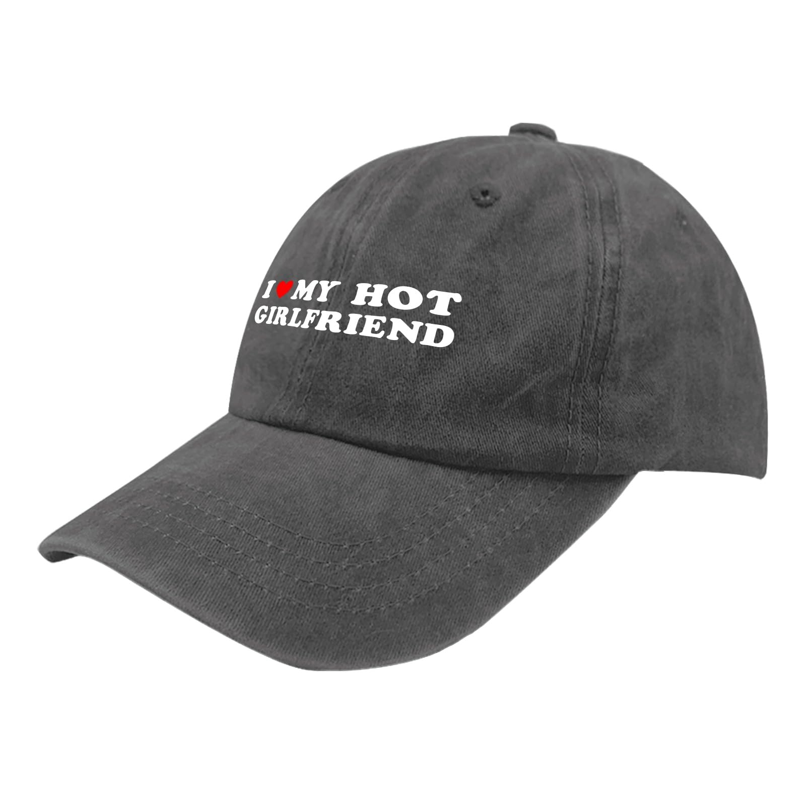 Custom 'I Love My Hot Girlfriend' Pigment Black Women's Bucket Hat - Stylish Golf Hat & Cute Gift for Her - Perfect for Dating, Beach Outings & Summer Fashion