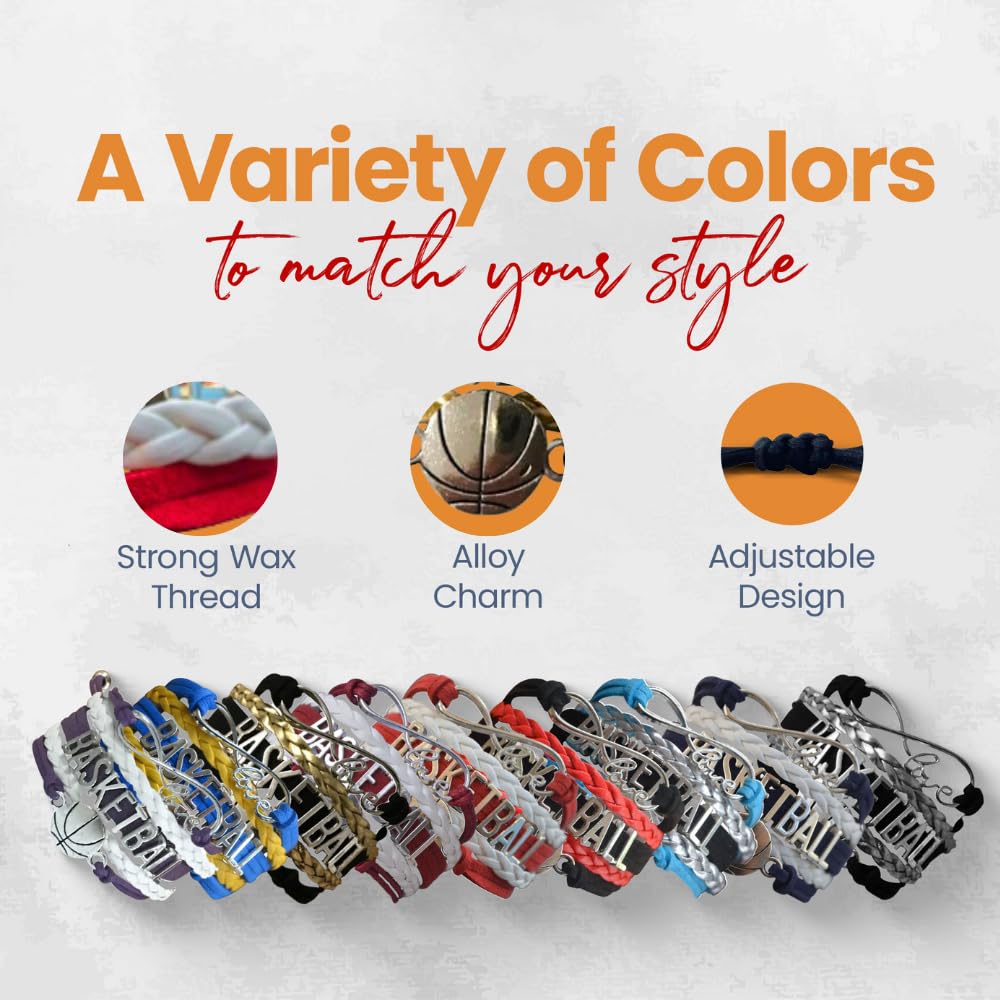 Basketball Charm Bracelet for Girls - Stylish Basketball Jewelry Gift for Players & Fans - Perfect for Games, Training & Everyday Wear