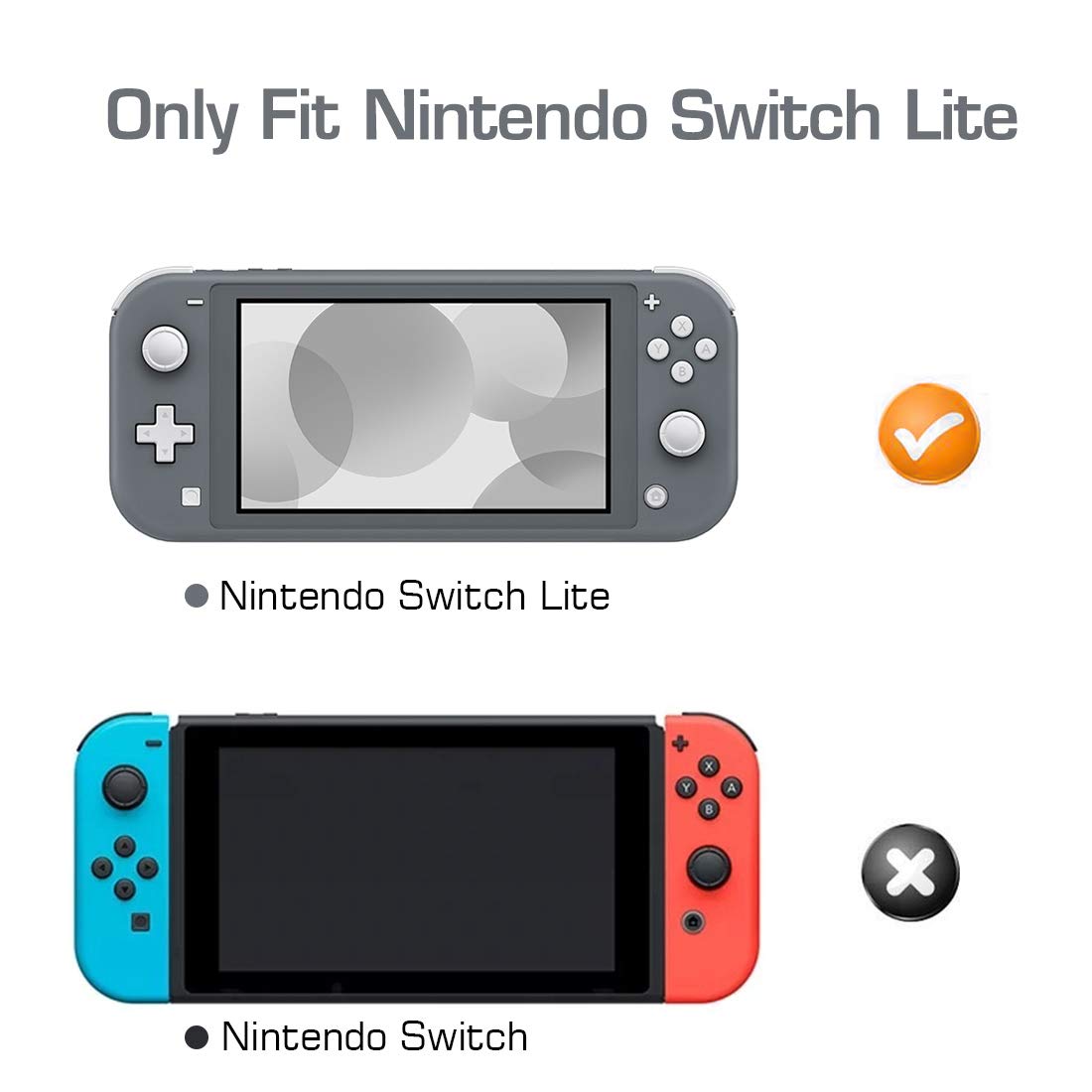 MoKo Silicone Protective Case for Nintendo Switch Lite - Shock-Absorption, Anti-Scratch & Non-Slip Cover (Gray) | Perfect for Gaming On-The-Go, Travel Protection & Everyday Use