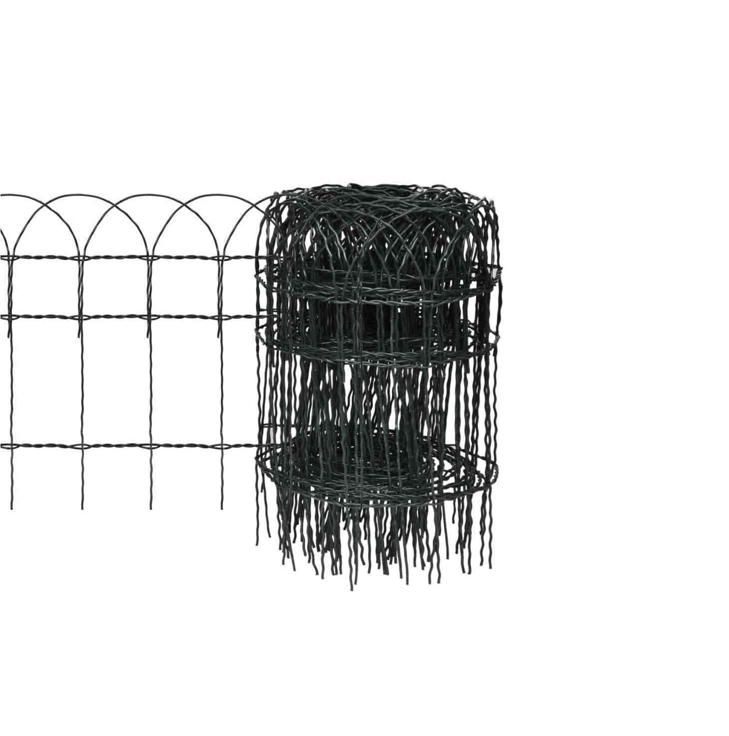 BiYeer 32.8'x1.3' Powder-Coated Iron Garden Fence - Durable Metal Landscape Border for Yard, Flower Beds & Property Protection | Outdoor Decorative Fencing Solution