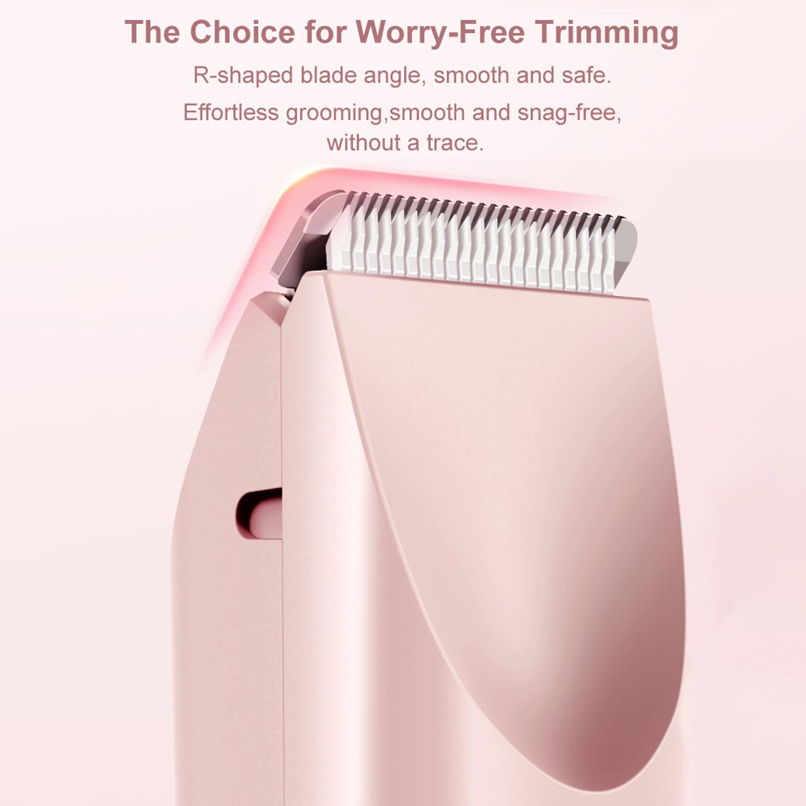 Whimsyard 2-in-1 Waterproof Electric Shaver & Trimmer for Women - Wet/Dry Use for Legs, Bikini, Underarms & Body Hair Removal - Rechargeable Pink Women's Razor (Perfect for Travel, Gym & Home Use)